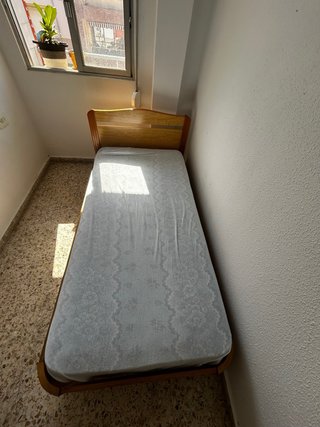 Cama individual madera 90x190 + COLCHON