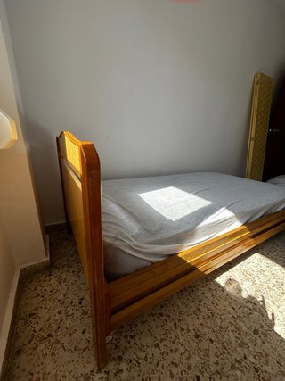 Cama individual madera 90x190 + COLCHON