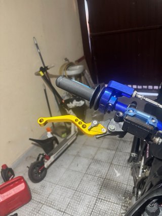 Manetas moto 49cc azul y amarillo