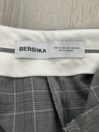 Pantalón Wide Leg Gris Bershka + Cinturón