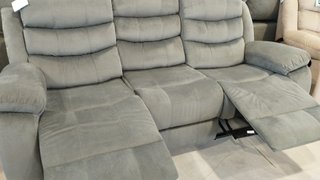Sofá reclinable gris 3 plazas 194cm OFERTA!!