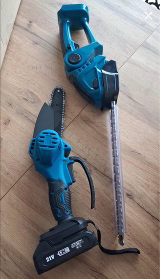 Motosierra y cortasetos a batería