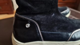 Botines negros de ante elasticos