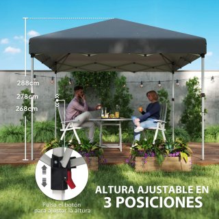 Carpa Plegable 3x3m con 2 Paredes