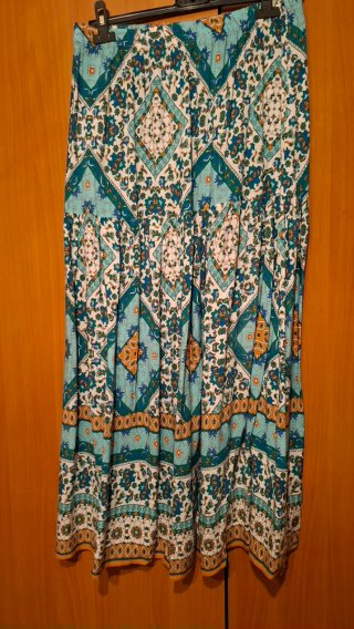 Falda larga estampada boho