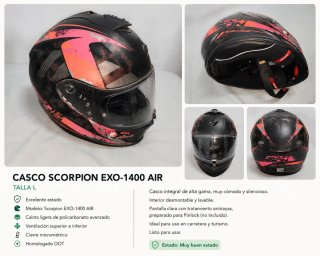 Casco Scorpion EXO Air Negro Rosa Mate