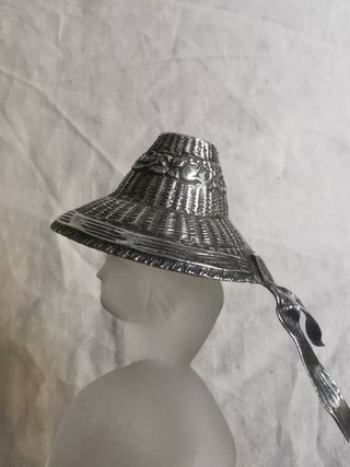 Figura cristal con detalles plata alemana