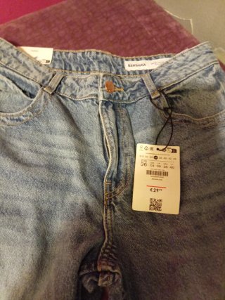 Pantalón vaquero Bershka Cargo Talla 36