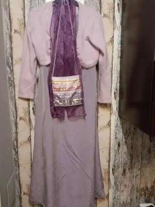 Vestido fiesta malva T.38
