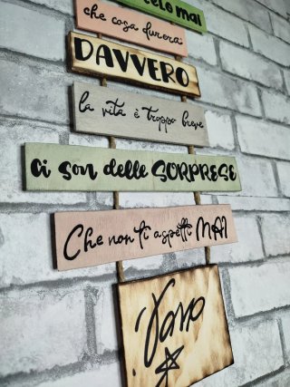 Targa Vasco Rossi in Legno