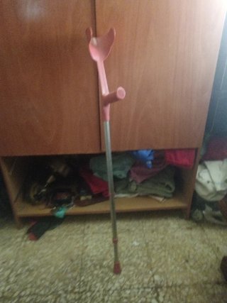 Muleta rosa ajustable