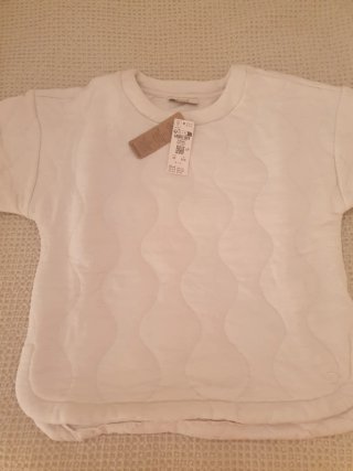 Sudadera Etam acolchada blanca rota XS