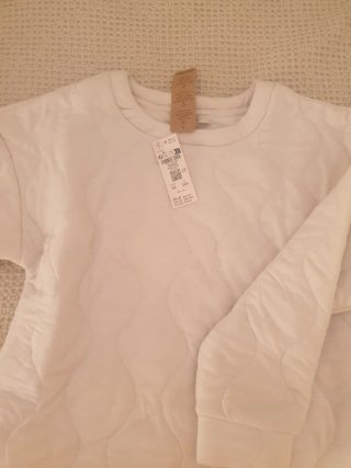 Sudadera Etam acolchada blanca rota XS