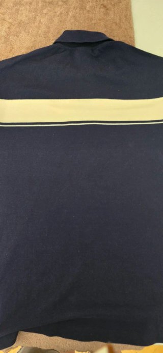 Polo Lacoste Talla 7 Azul y Beige