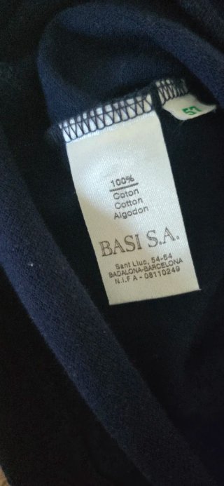 Polo Lacoste Talla 7 Azul y Beige