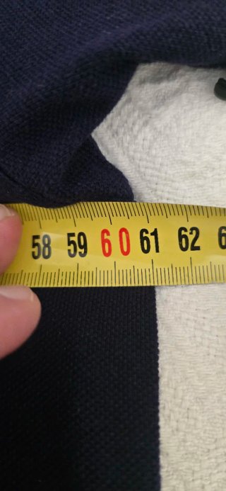 Polo Lacoste Talla 7 Azul y Beige