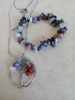 Conjunto 7 Chakras Piedras Naturales Collar Pulser