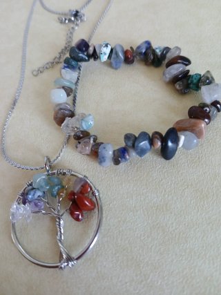 Conjunto 7 Chakras Piedras Naturales Collar Pulser