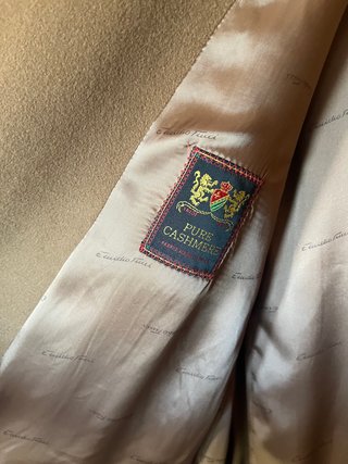 Abrigo Emidio Tucci Marrón Cachemir Nuevo