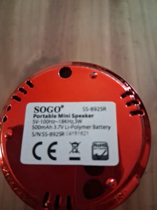 Altavoz SOGO Rojo y Plateado
