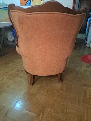Butaca Vintage Tela y Madera