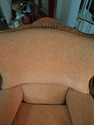 Butaca Vintage Tela y Madera