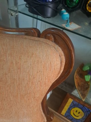 Butaca Vintage Tela y Madera