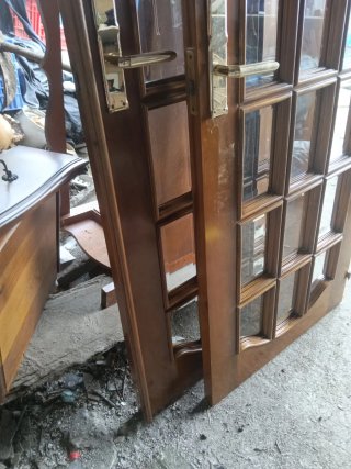 Puertas de madera con cristales +- 147x201