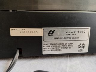 Tocadiscos Sansui P-E370 Negro