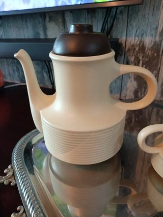 Juego Café Vintage Cerámica 15 Piezas Años 70