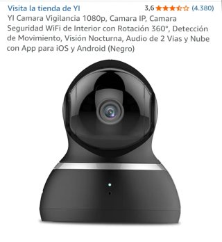 Cámara Vigilancia YI 1080p Xiaomi.