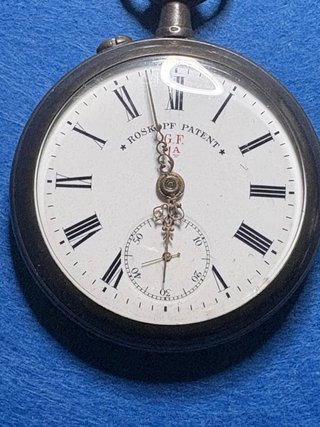 Reloj de bolsillo plata ROSKOPF PATENT