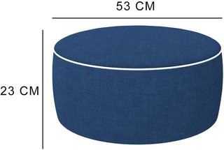 AKTIVE puff hinchable exterior azul tejano