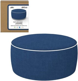 AKTIVE puff hinchable exterior azul tejano
