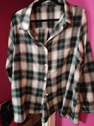 Camisa de invierno cuadros manga larga