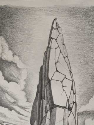 Cuadro paisaje menhir hecho a mano original
