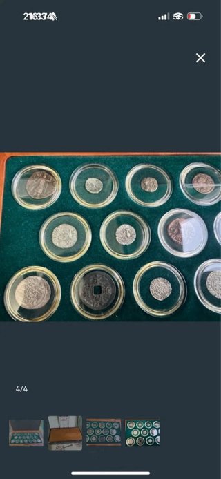 Colección monedas plata, cobre y bronce