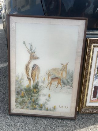 Pintura coreana de ciervos