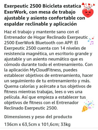 GRAN OFERTA BICICLETA ESTÁTICA  EXERWORK - Exerpeu
