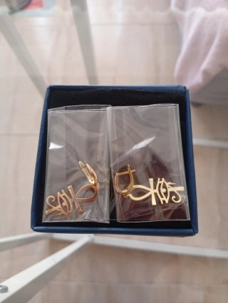 Pendientes Ankh Ojo de Ra Dorados