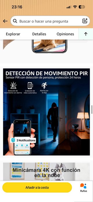 Camara Espia 4K Mini WiFi