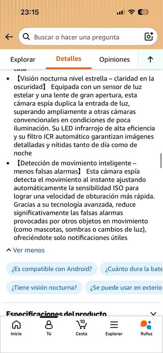 Camara Espia 4K Mini WiFi