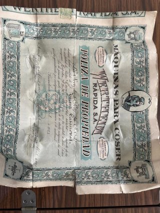 Máquina de coser Wertheim Rapida antigua