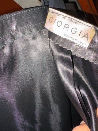 Gonna in vera pelle vintage colore nera
