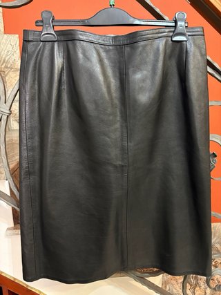 Gonna in vera pelle vintage colore nera