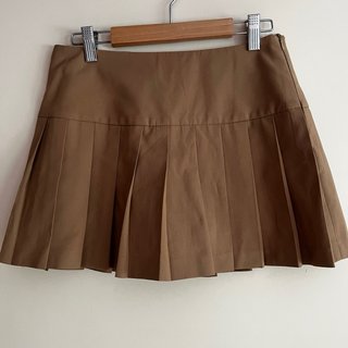 Falda Zara plisada marrón