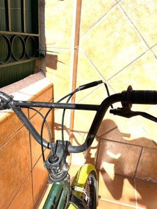 Bmx verde sin frenos