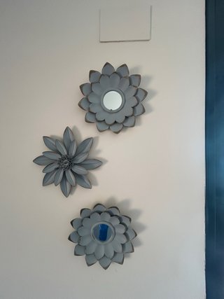 Conjunto 3 Espejos Decorativos Flor