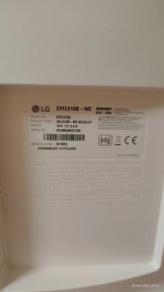 Monitor/TV es LG 24TL510S-WZ de 24 pulgadas