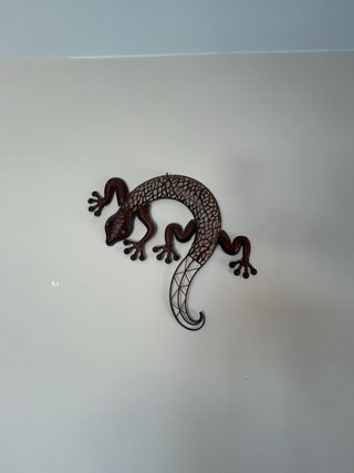 Decoración de pared de lagarto de metal